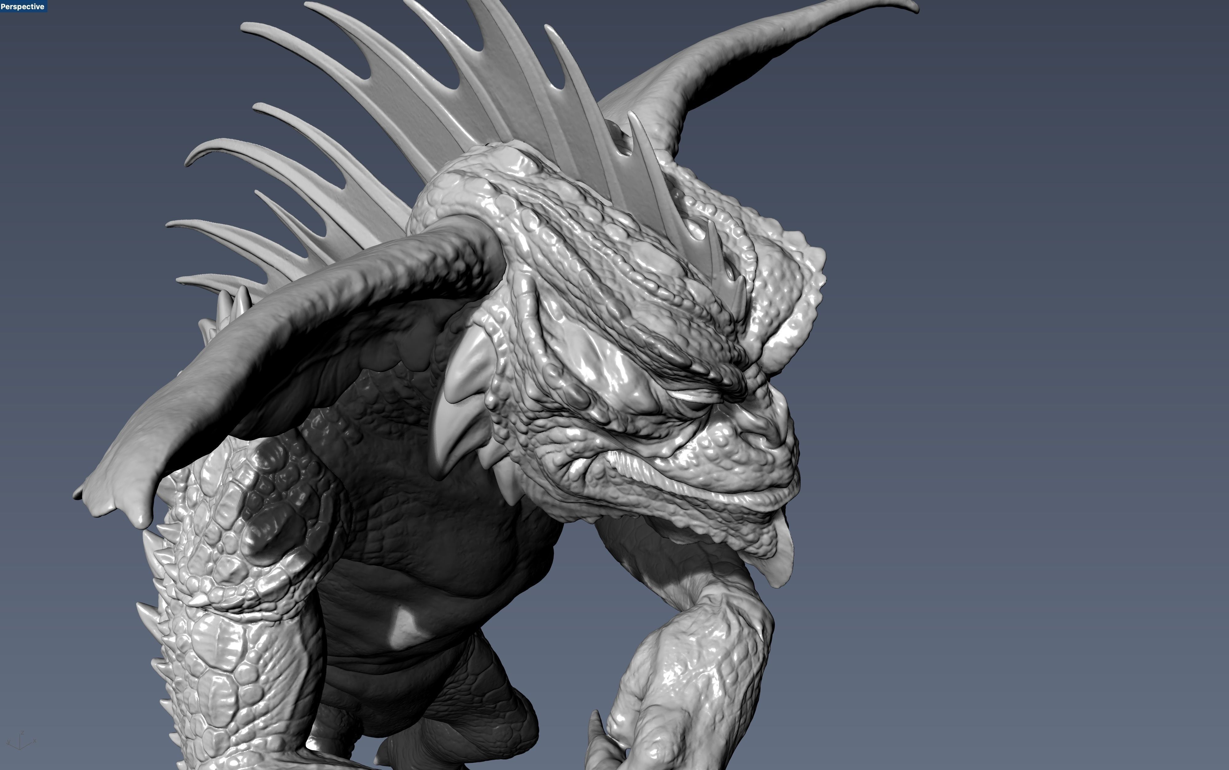 Gremlin Mohawk lifesize 3D print model_4