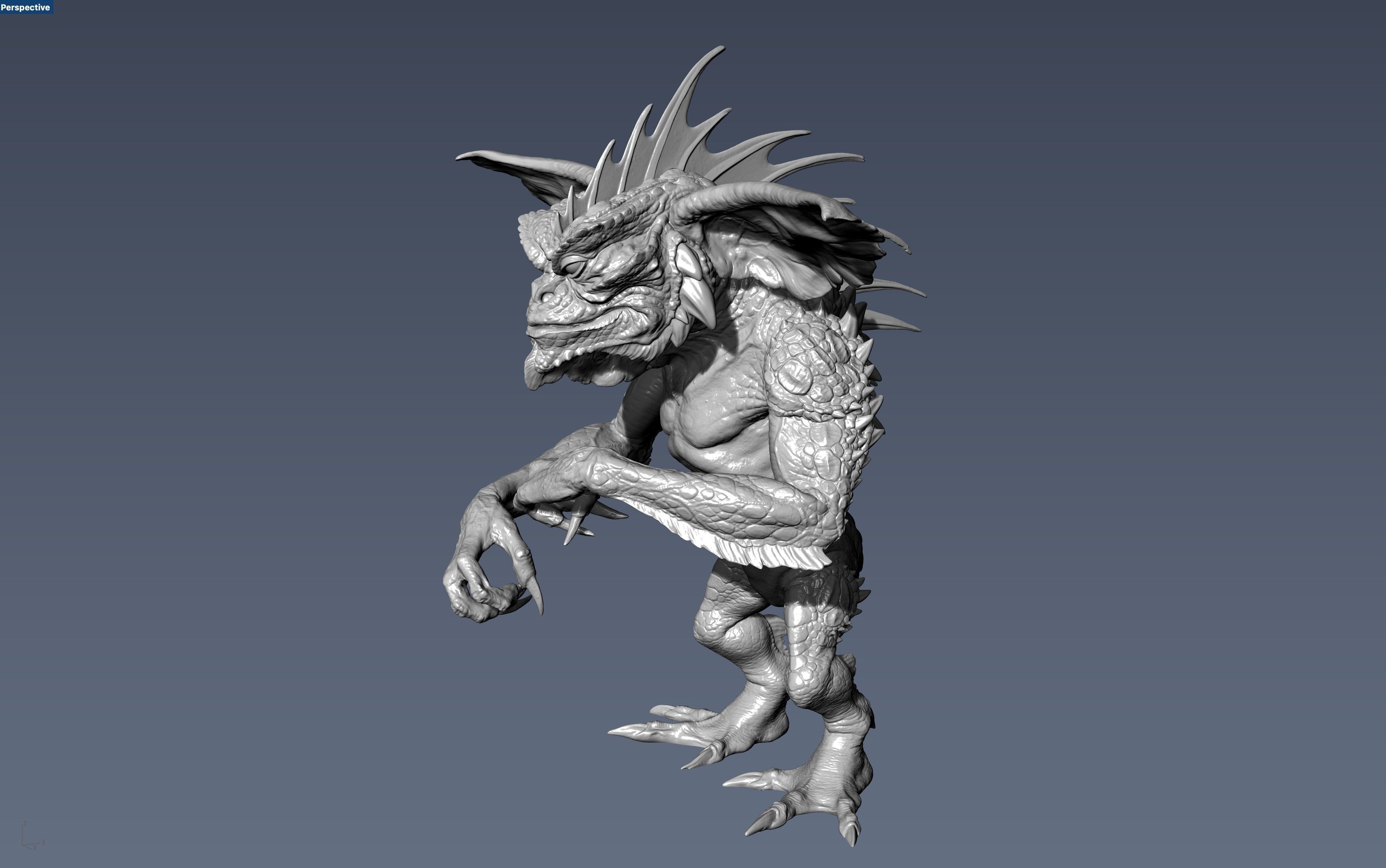 Gremlin Mohawk lifesize 3D print model_6
