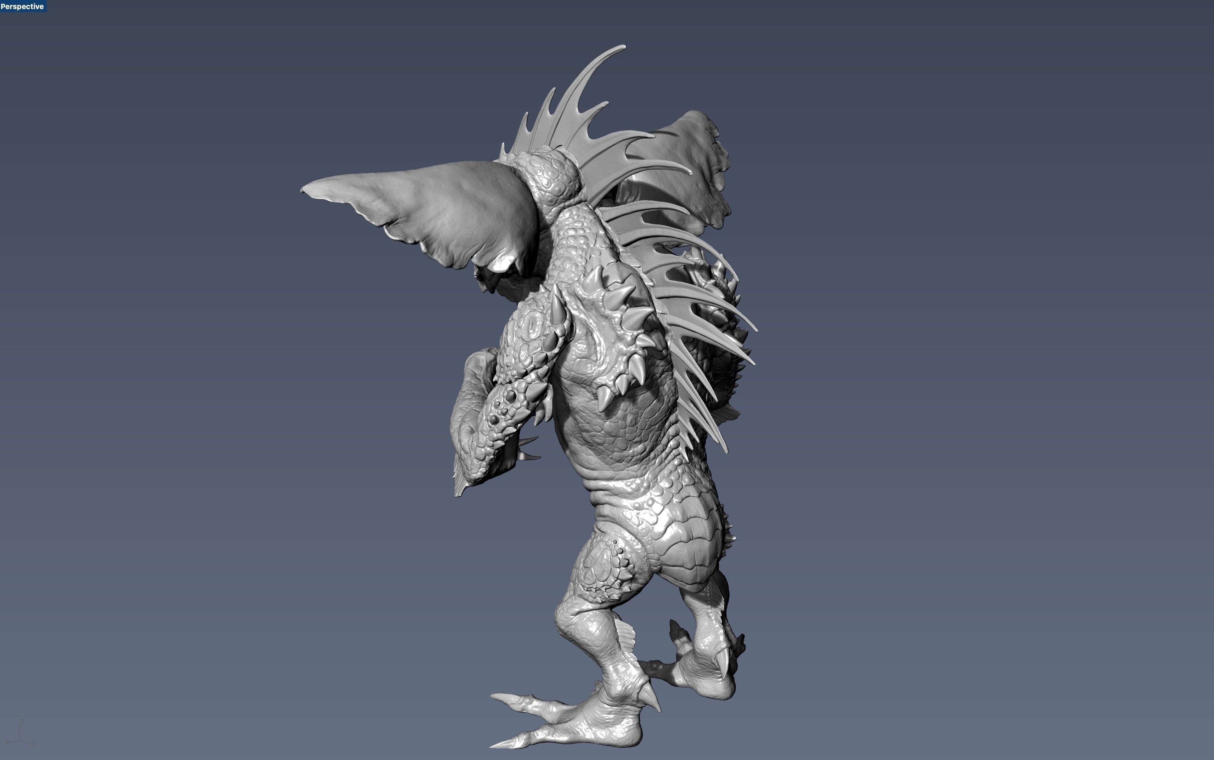 Gremlin Mohawk lifesize 3D print model_7