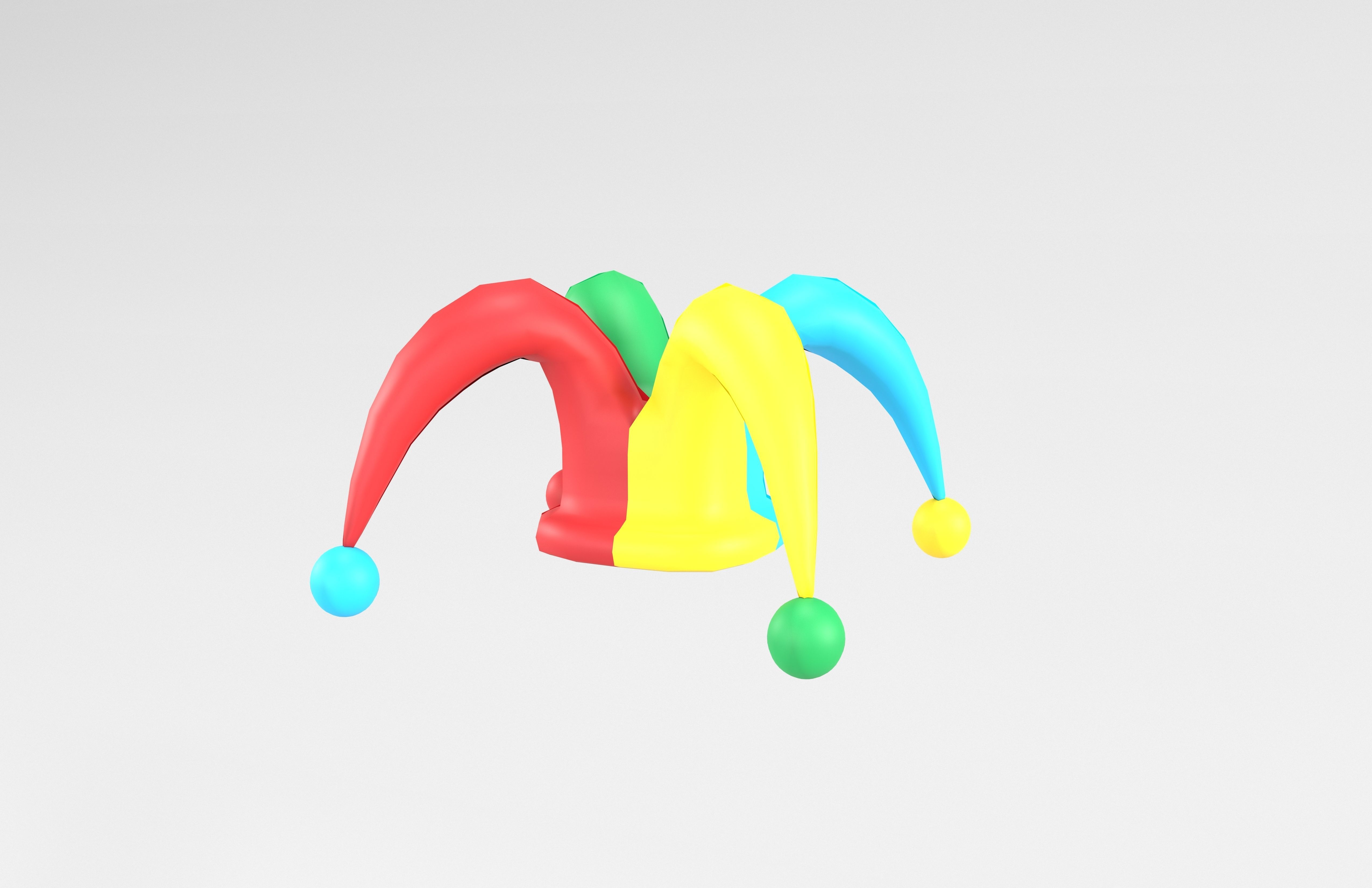 Jester hat v1 003 Low-poly 3D model_2