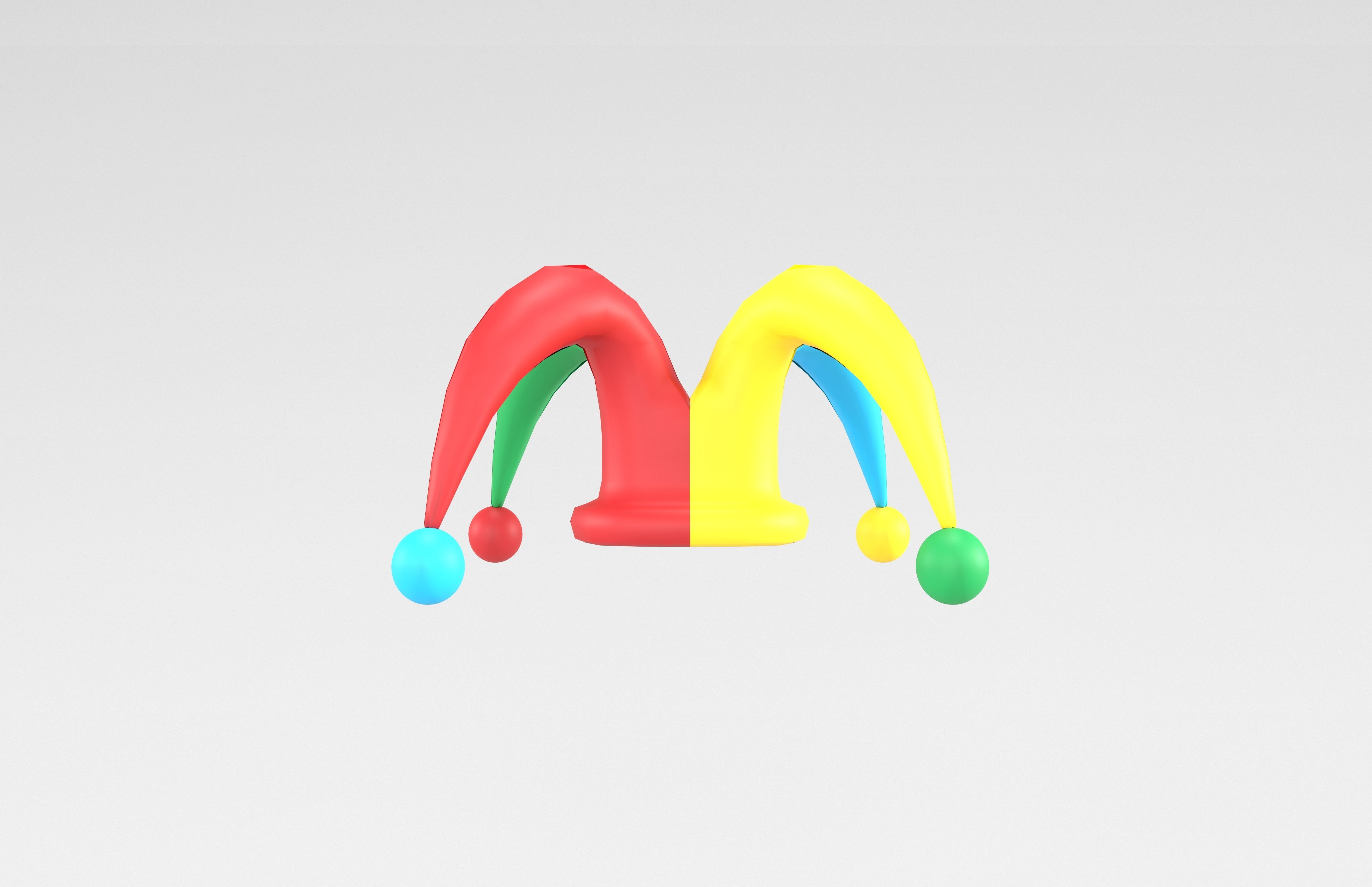 Jester hat v1 003 Low-poly 3D model_1