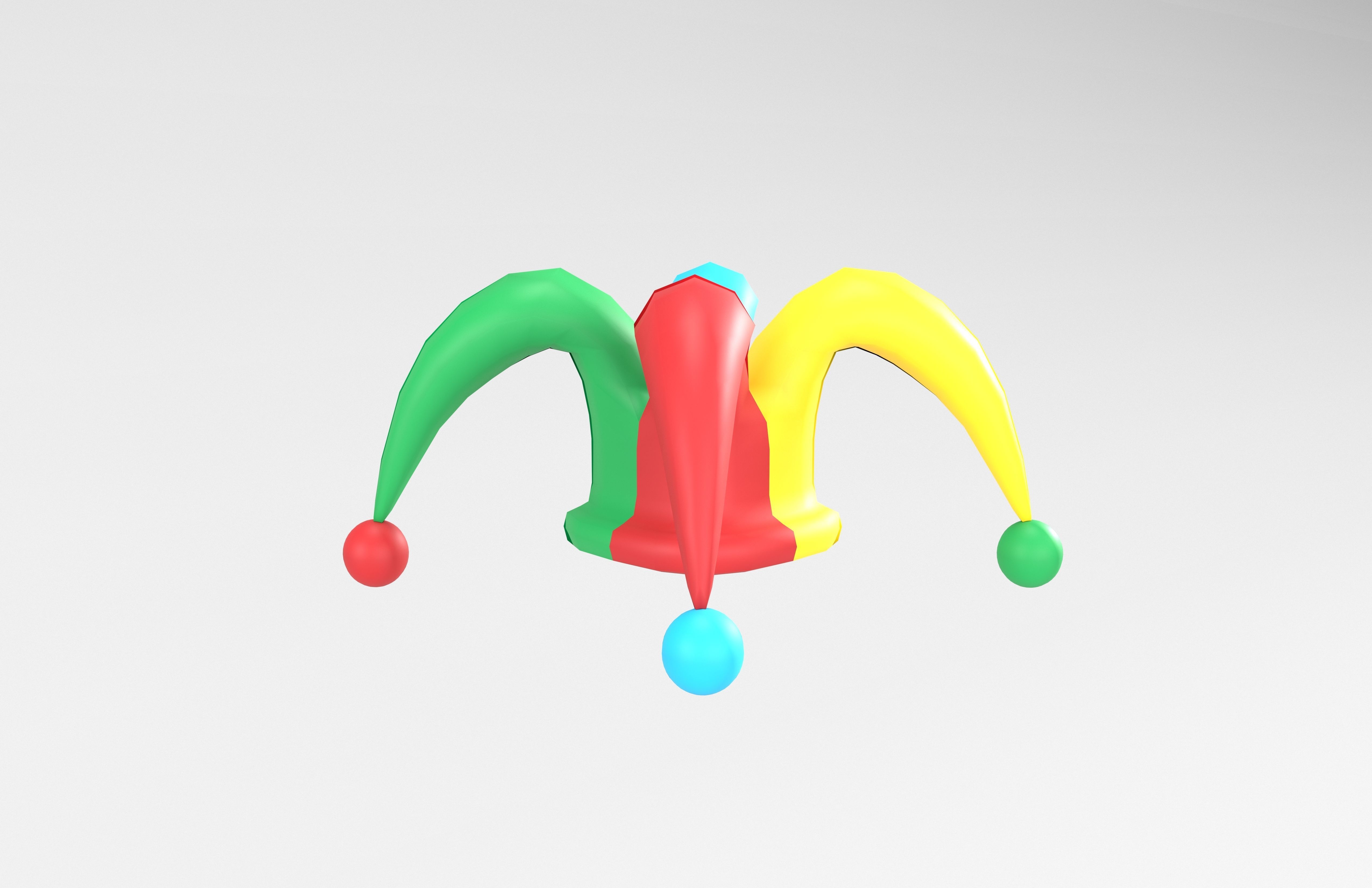 Jester hat v1 003 Low-poly 3D model_3
