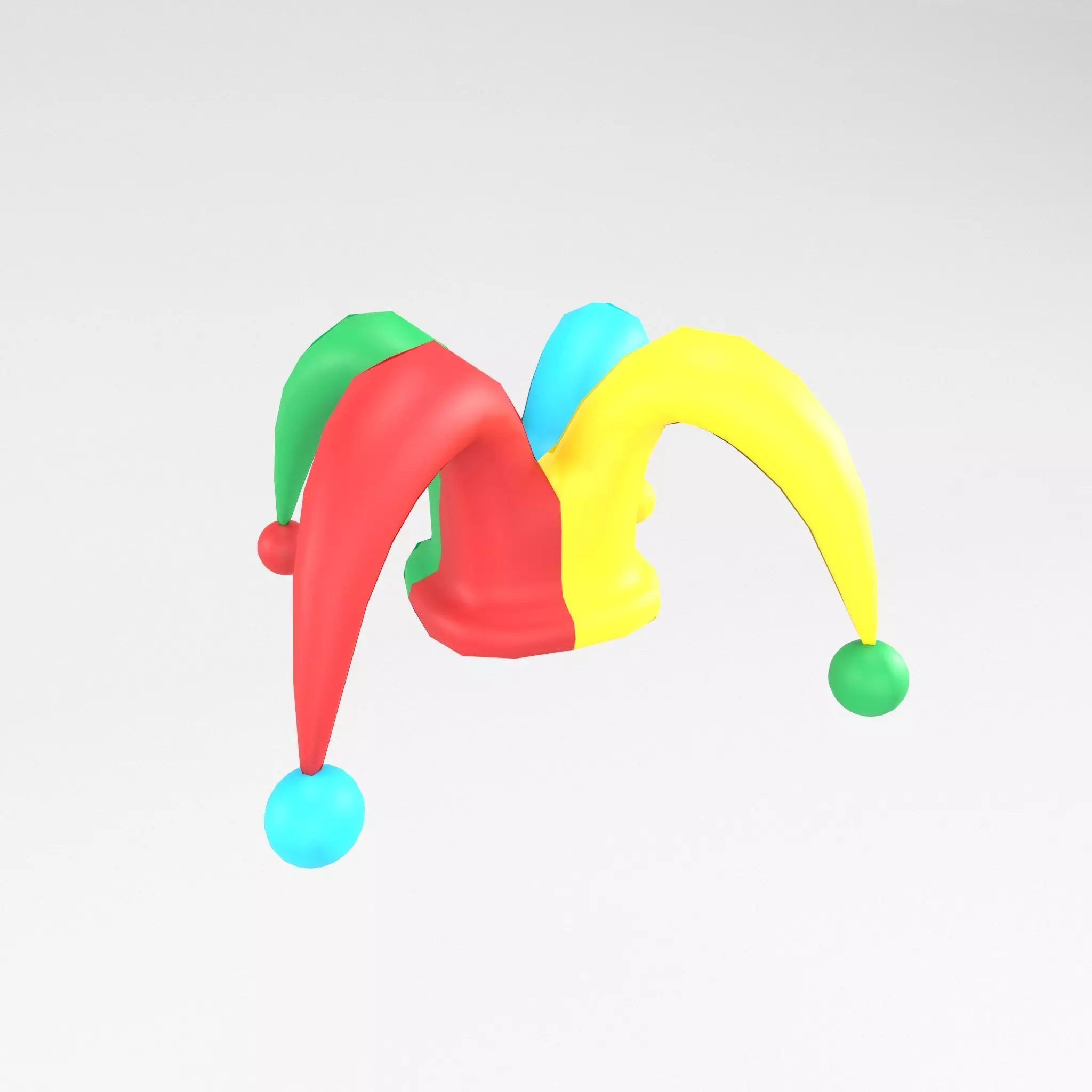Jester hat v1 003 Low-poly 3D model_0
