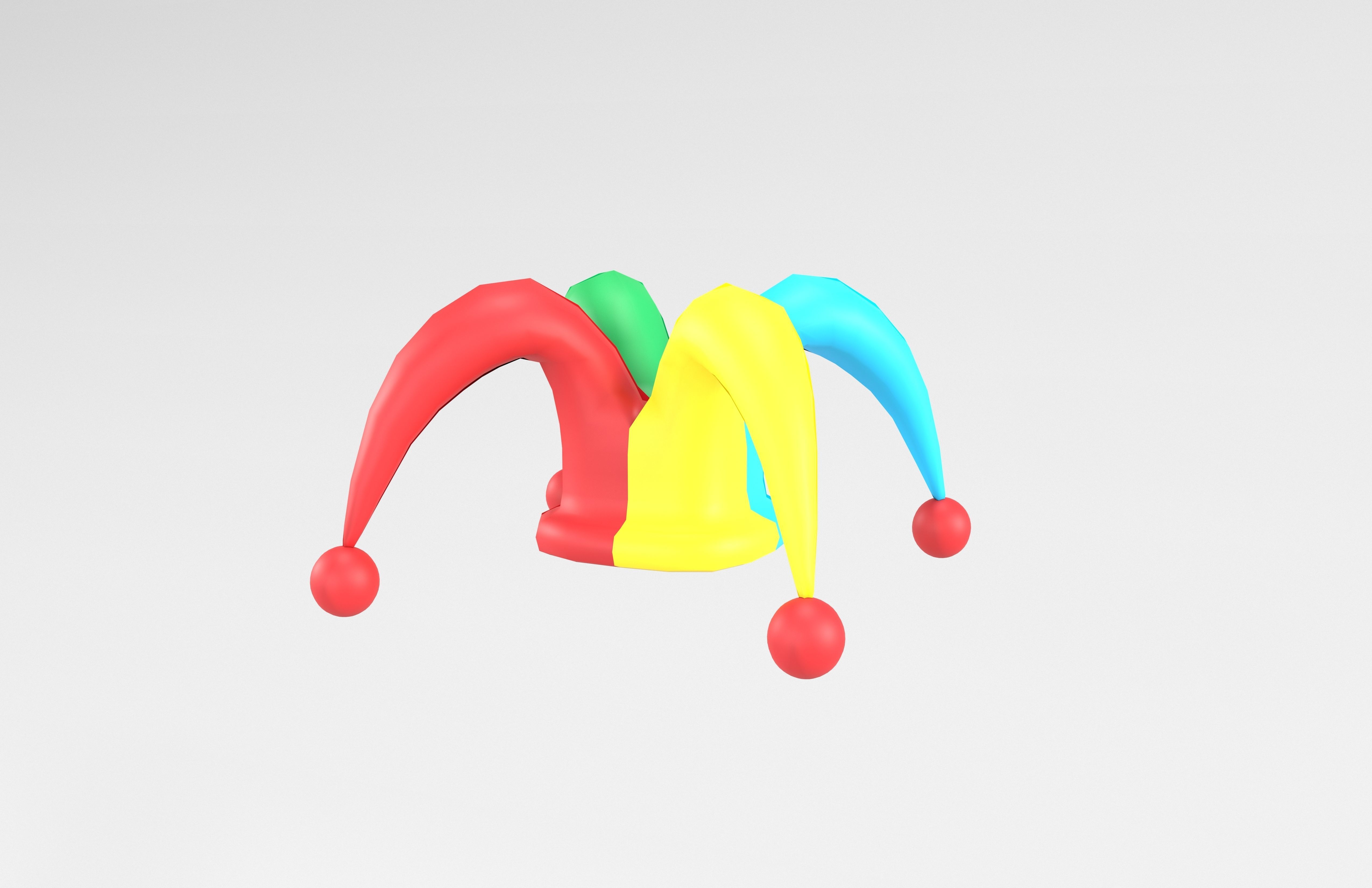 Jester hat v1 004 Low-poly 3D model_2