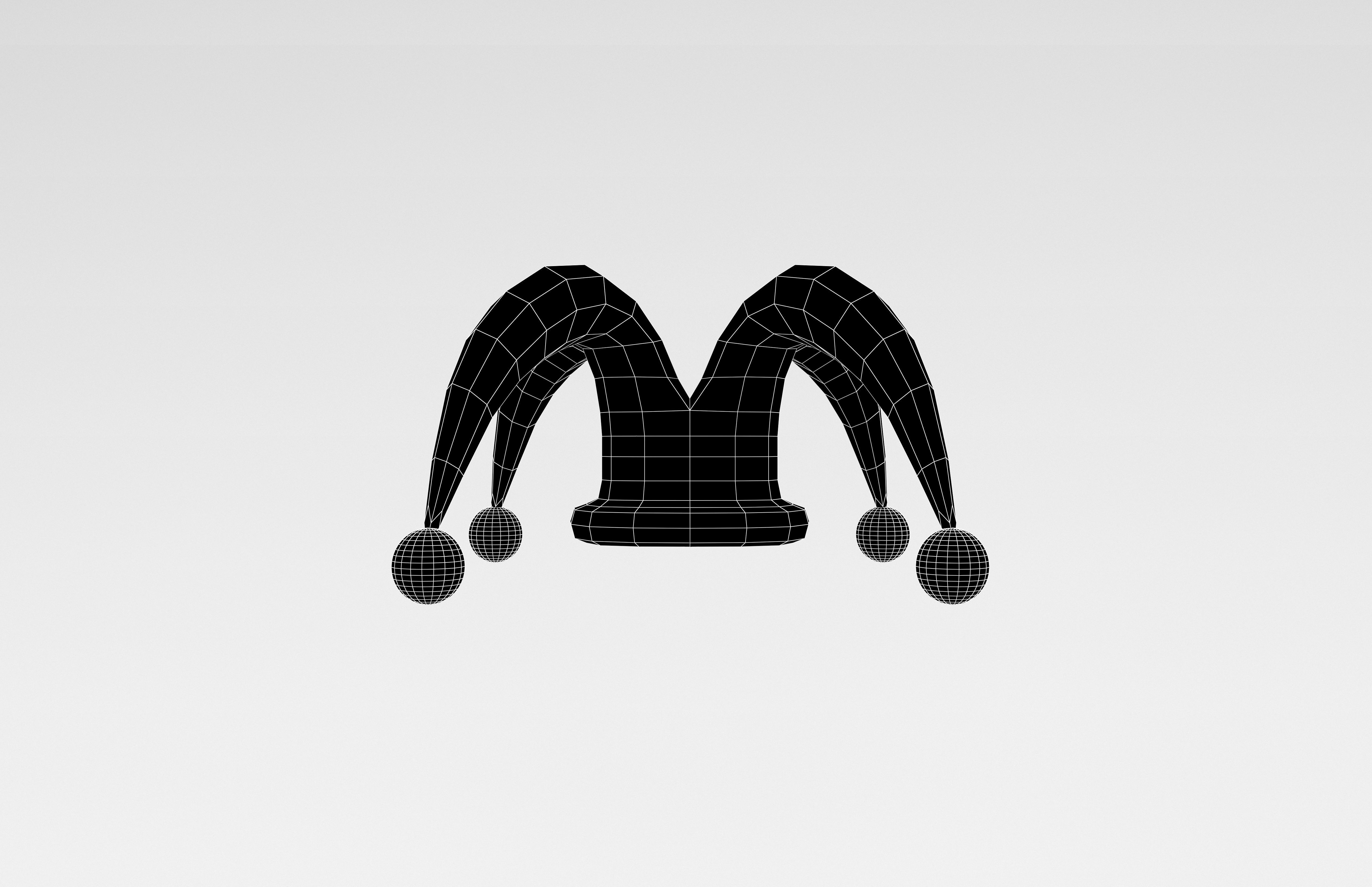 Jester hat v1 004 Low-poly 3D model_5