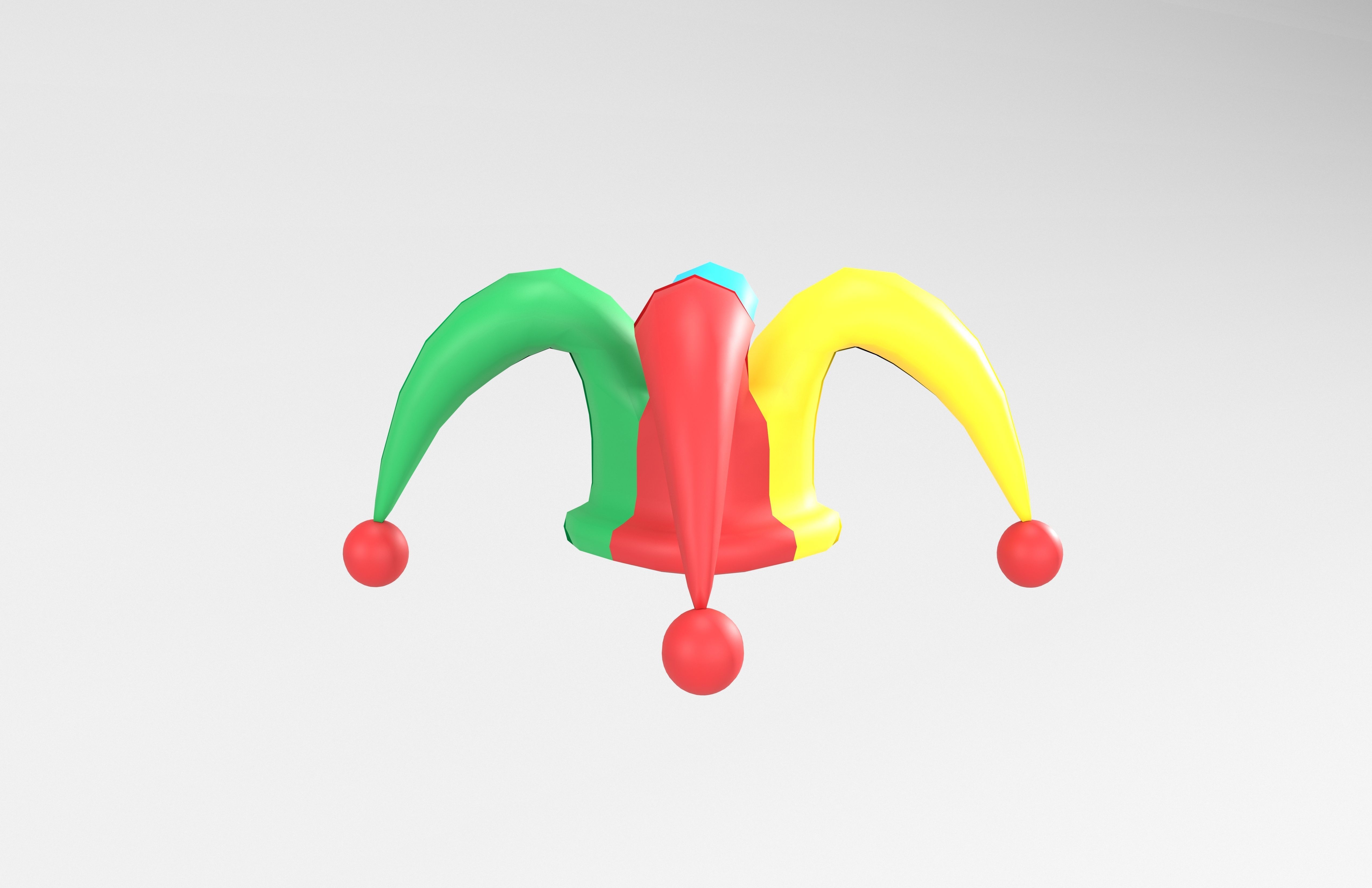 Jester hat v1 004 Low-poly 3D model_3