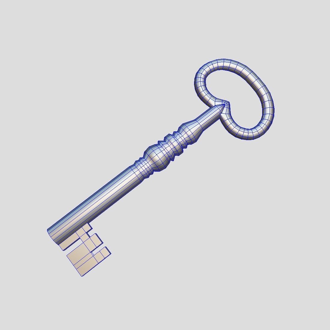 Key 5 Low-poly 3D model_1
