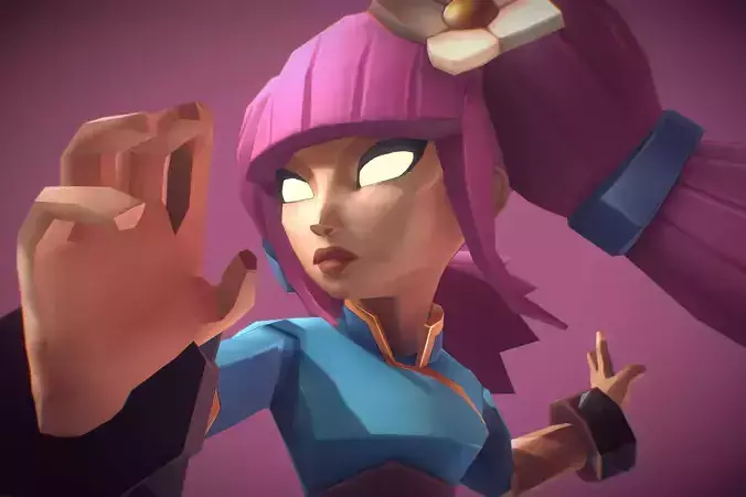 Kung Fu Girl Ya - Toon Series Hand Painted