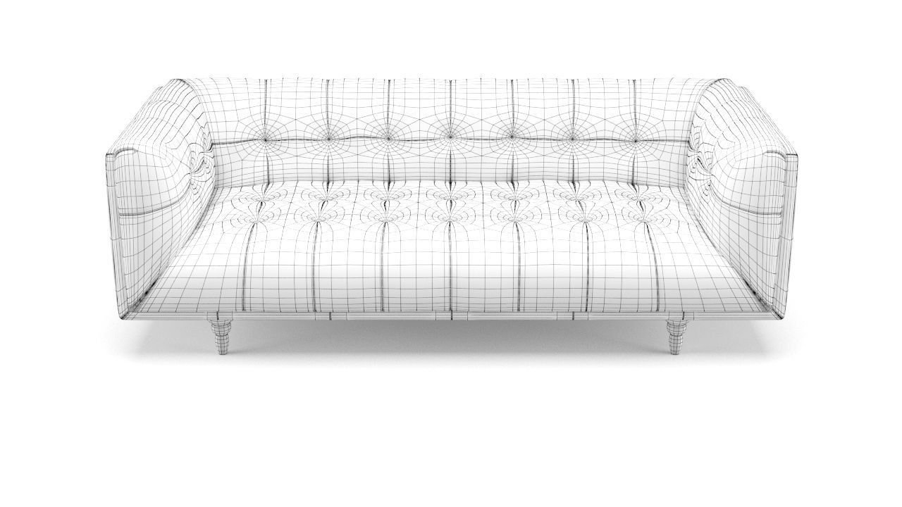 Old Leather Sofa Free low-poly 3D model_12