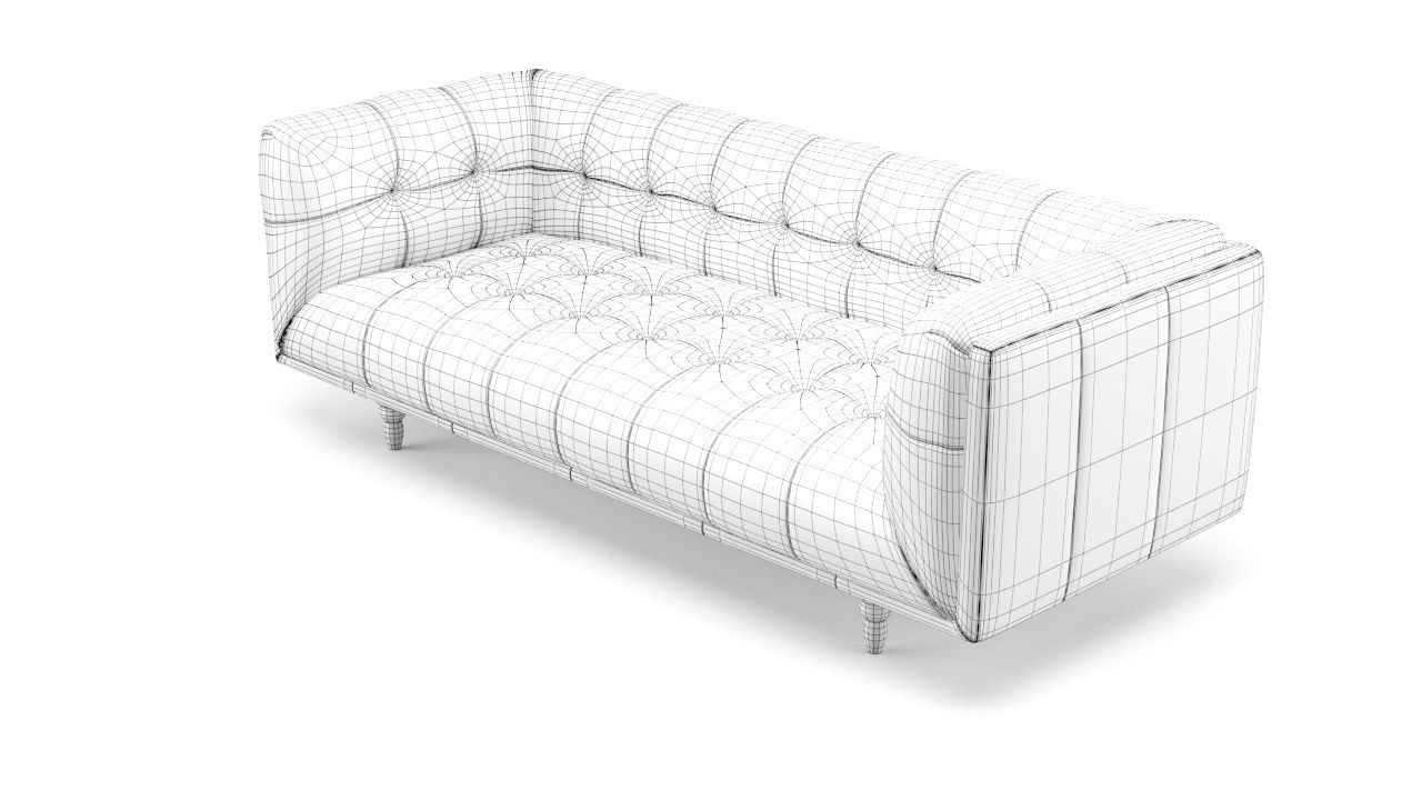 Old Leather Sofa Free low-poly 3D model_19
