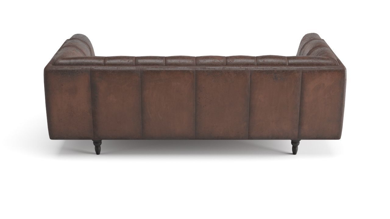 Old Leather Sofa Free low-poly 3D model_4