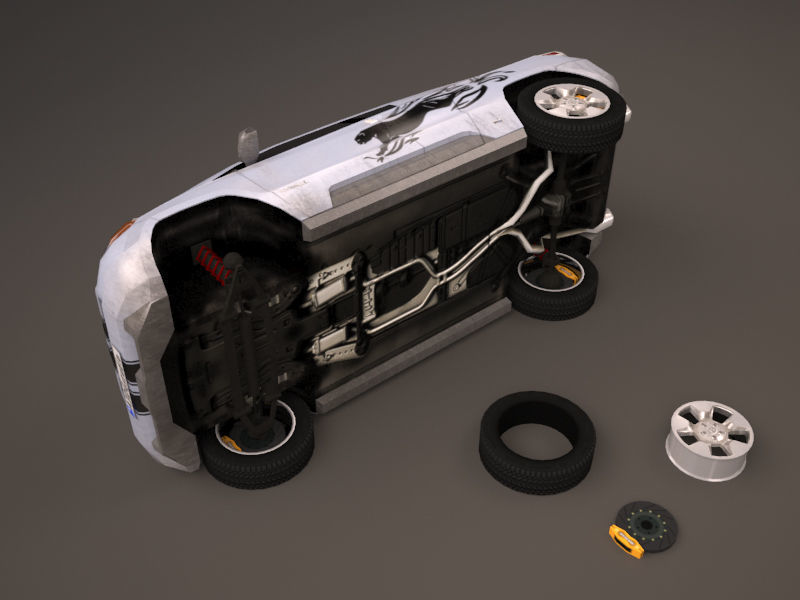 Toyota A-BAT Concept Low-poly 3D model_4