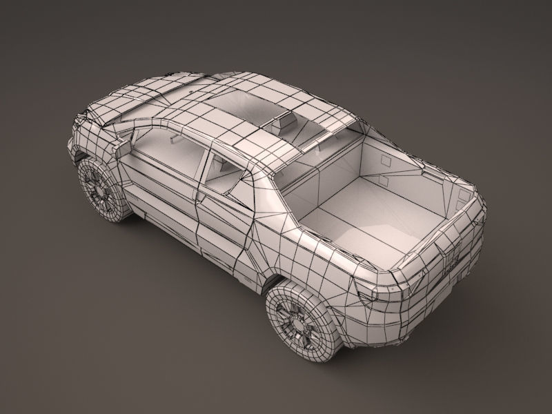 Toyota A-BAT Concept Low-poly 3D model_6