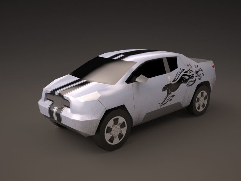Toyota A-BAT Concept Low-poly 3D model_7
