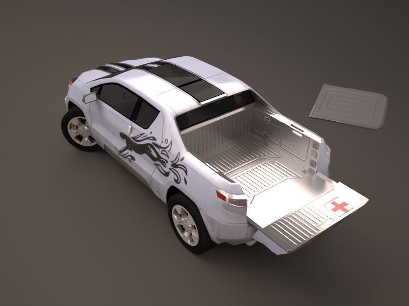 Toyota A-BAT Concept Low-poly 3D model_3