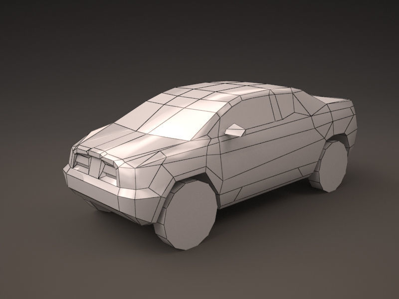 Toyota A-BAT Concept Low-poly 3D model_8