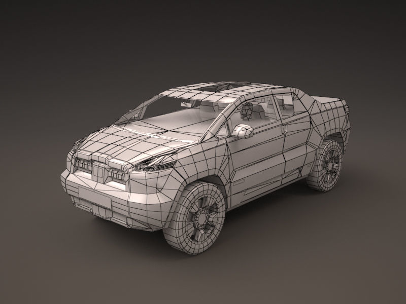 Toyota A-BAT Concept Low-poly 3D model_5