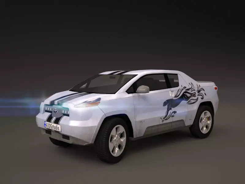 Toyota A-BAT Concept Low-poly 3D model_0