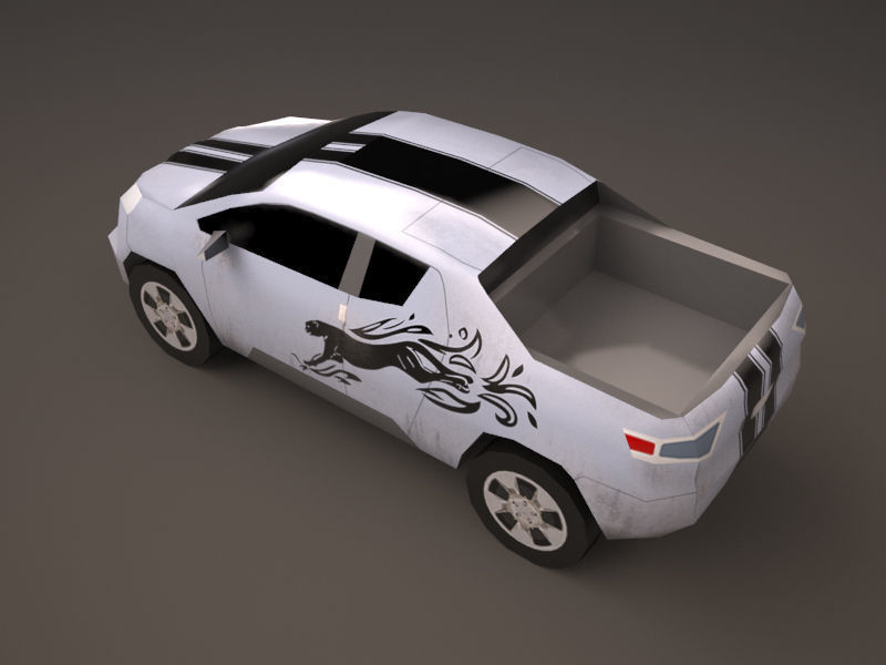 Toyota A-BAT Concept Low-poly 3D model_9
