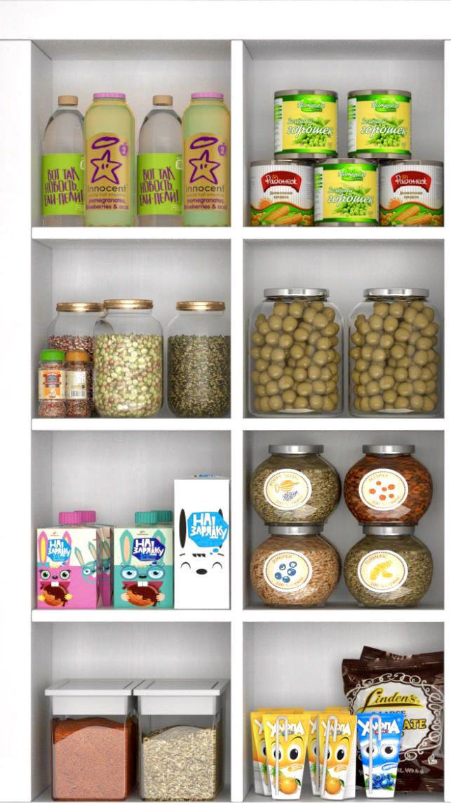 Cupboard with food 3D model_3