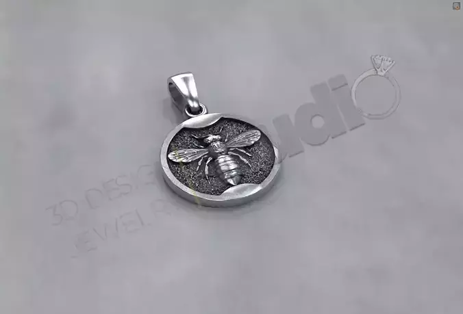 Luxury bee pendant 3d model print