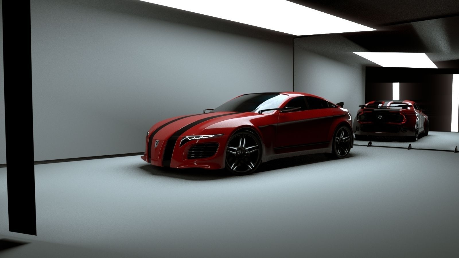 Affekta Deamon Concept Sport Car Low-poly 3D model_6