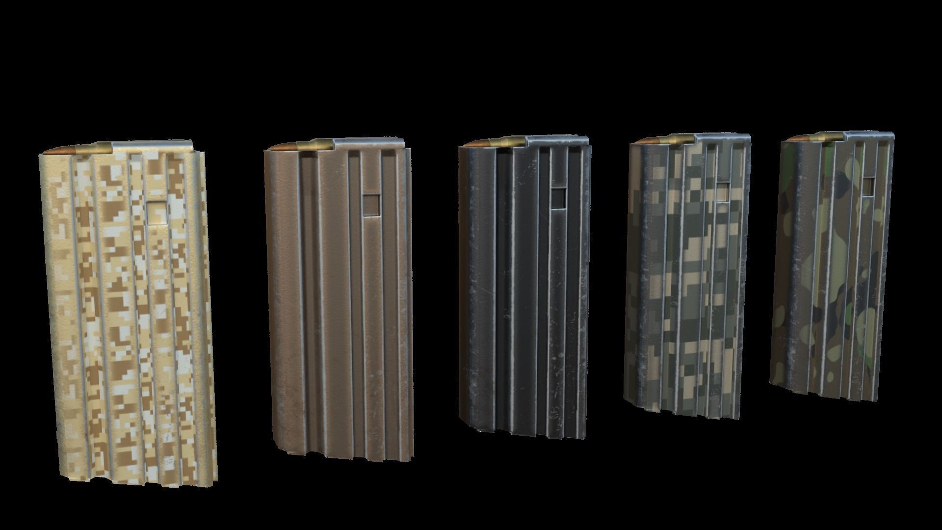 Modular Combat Rifle-Designated Marksman Variant Low-poly 3D model_52