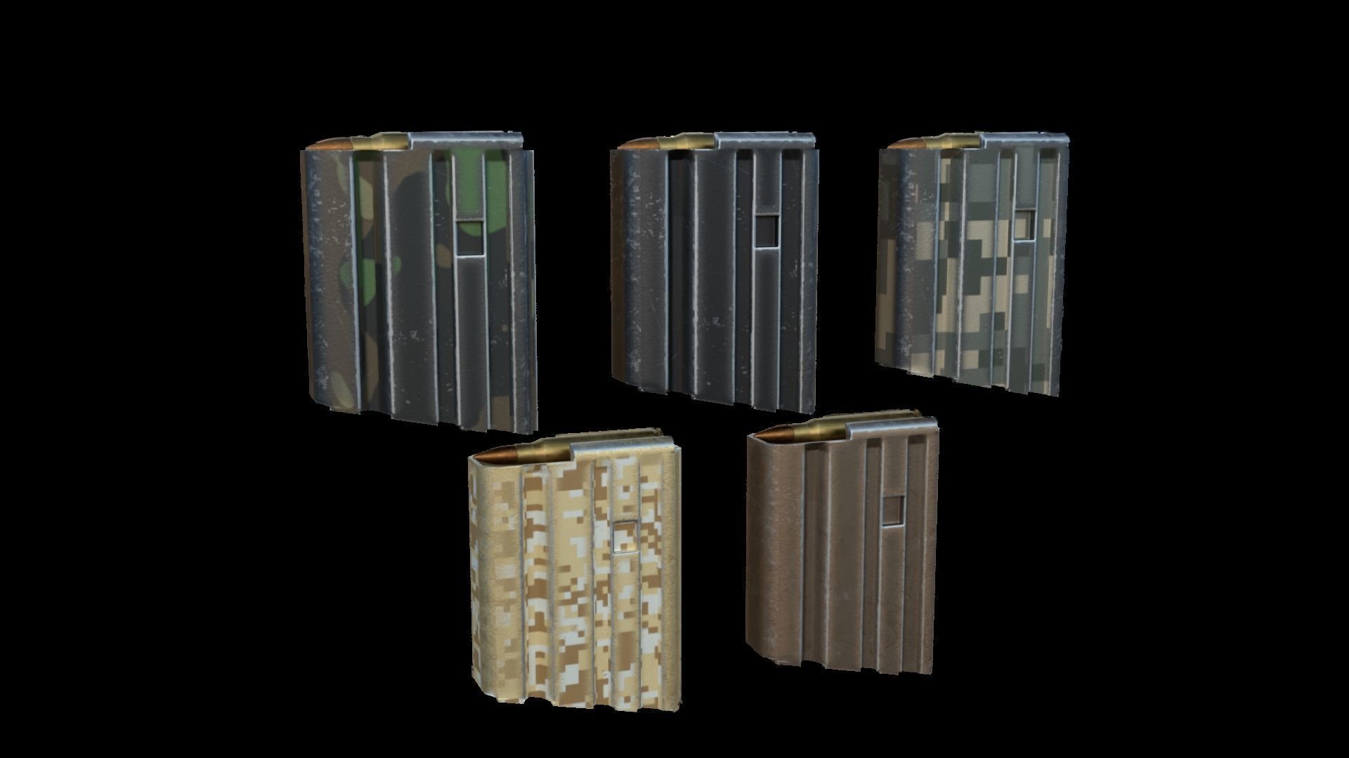 Modular Combat Rifle-Designated Marksman Variant Low-poly 3D model_51