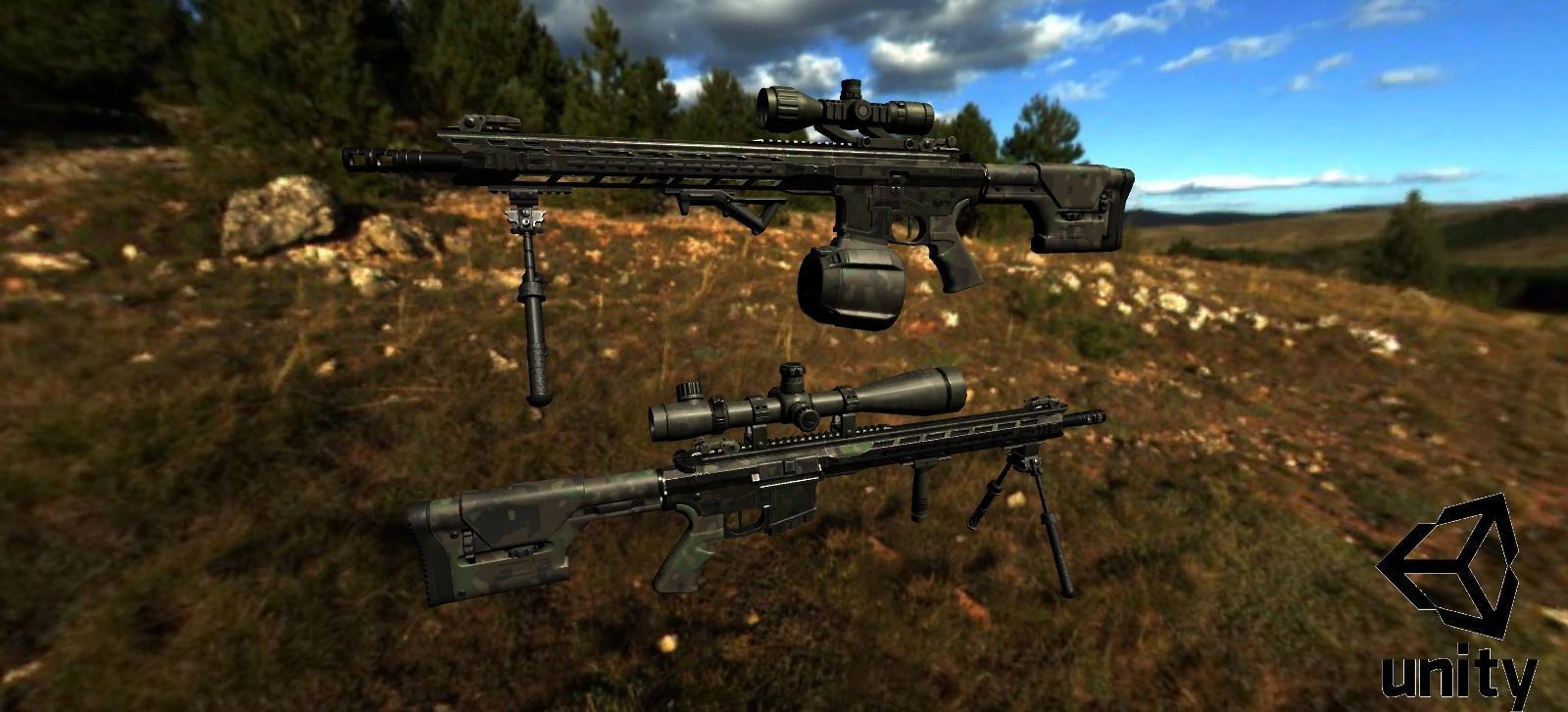 Modular Combat Rifle-Designated Marksman Variant Low-poly 3D model_32