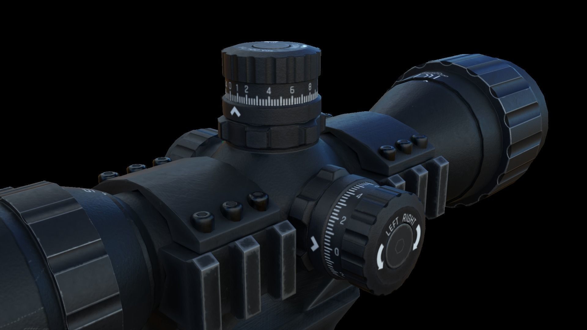 Modular Combat Rifle-Designated Marksman Variant Low-poly 3D model_44