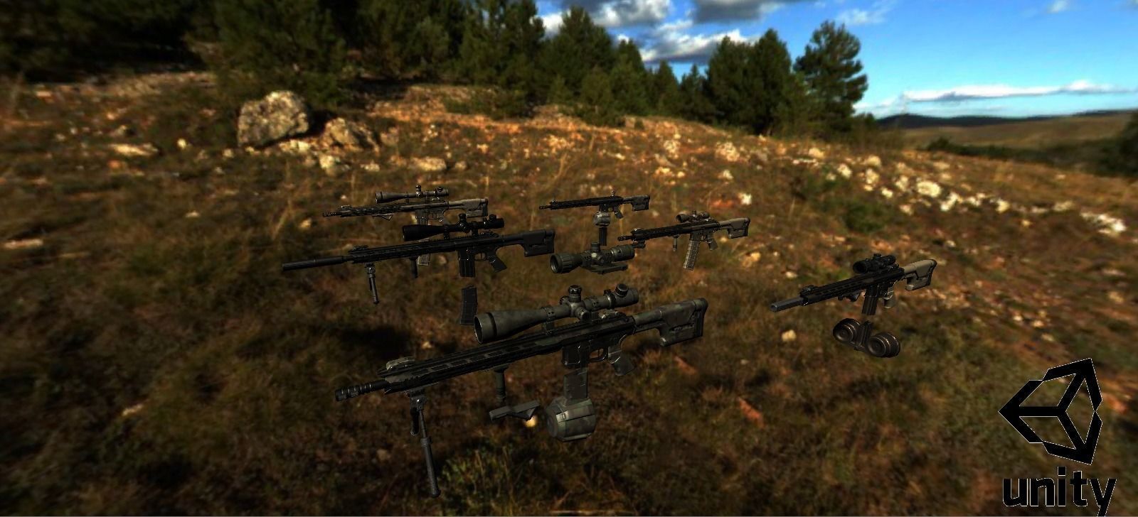 Modular Combat Rifle-Designated Marksman Variant Low-poly 3D model_28