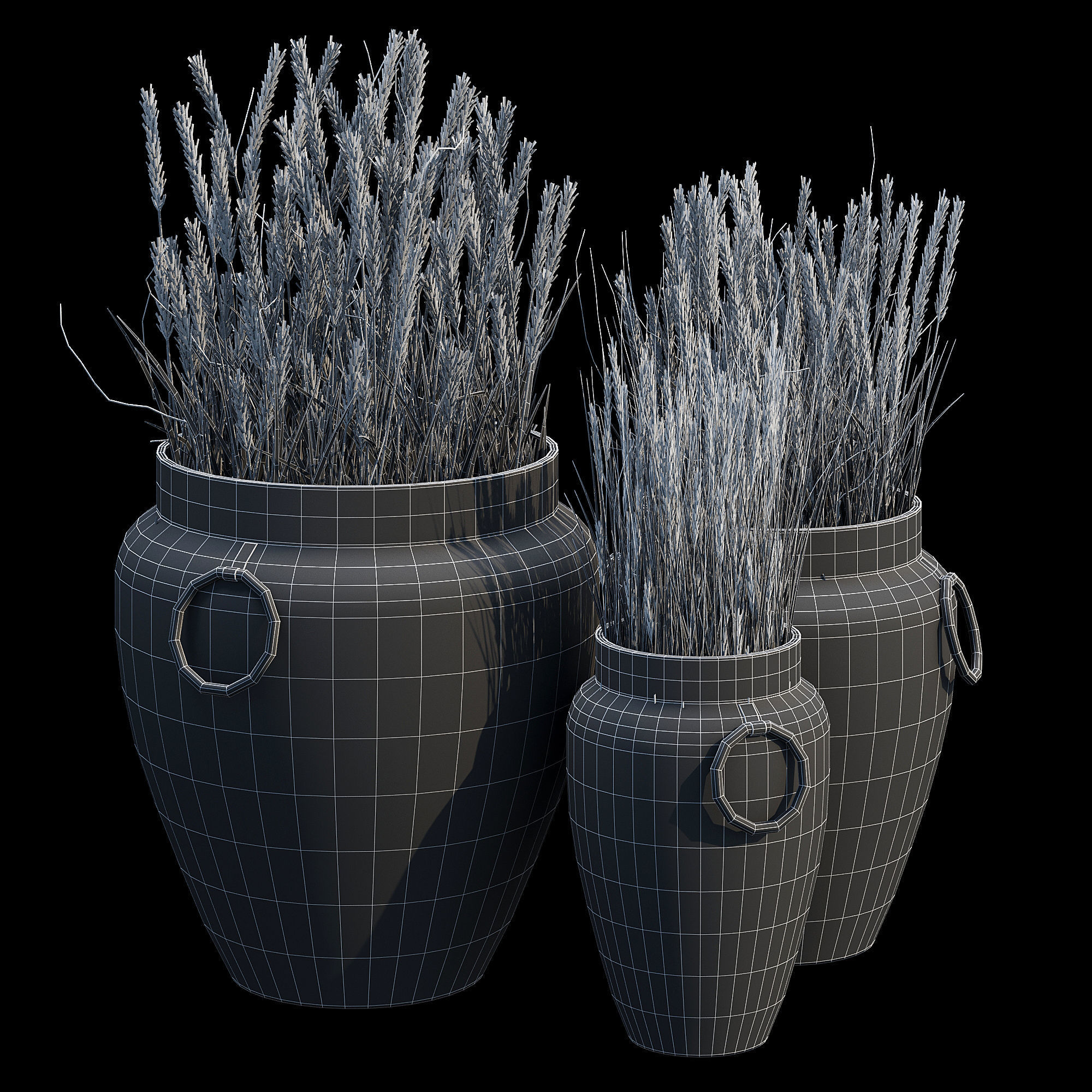 Argetile Rustic Planters 3D model_7