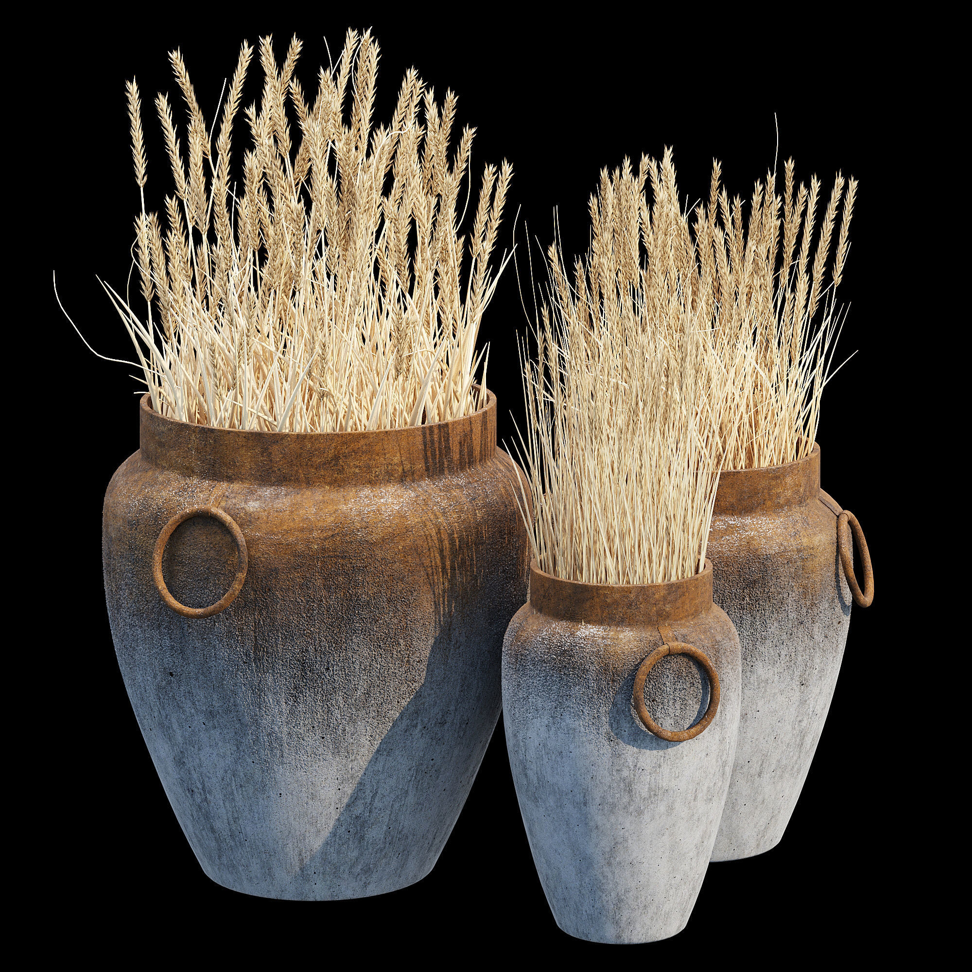 Argetile Rustic Planters 3D model_2