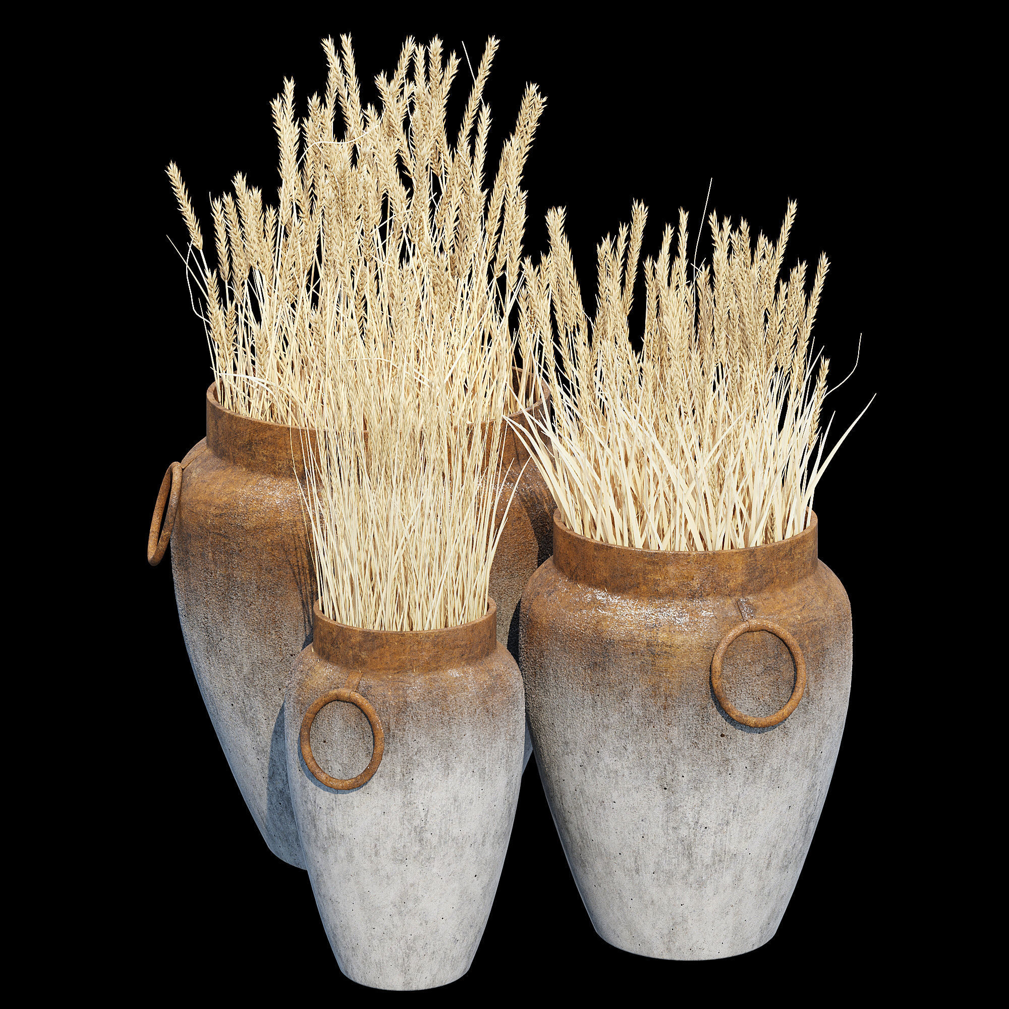 Argetile Rustic Planters 3D model_3
