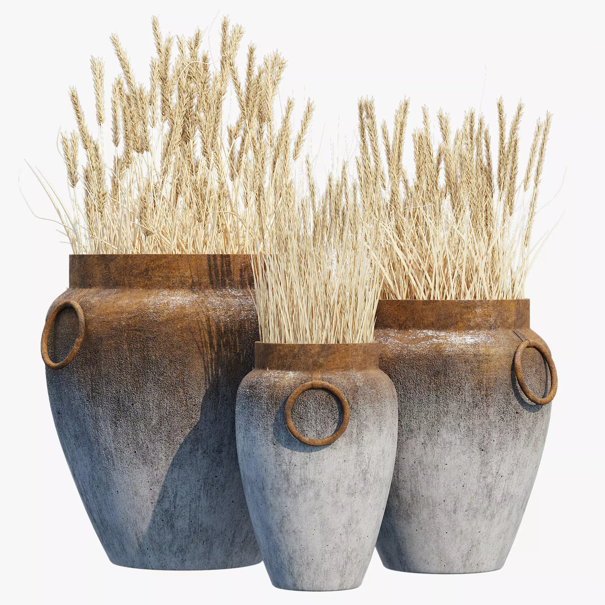 Argetile Rustic Planters 3D model_0