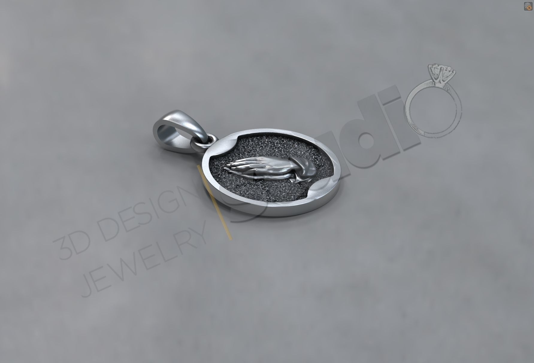 Luxury pray hands pendant 3d print model 3D print model_1