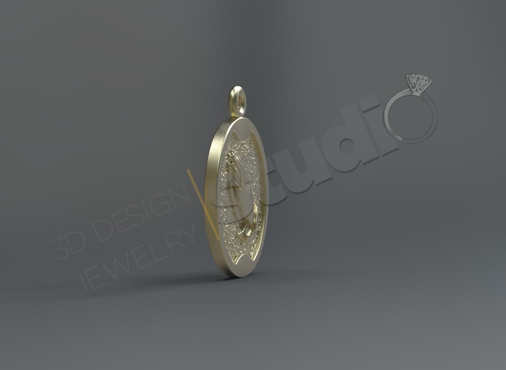 Luxury pray hands pendant 3d print model 3D print model_4
