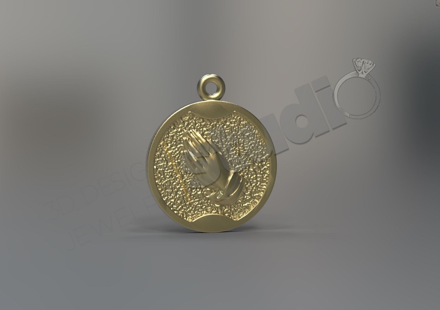 Luxury pray hands pendant 3d print model 3D print model_3