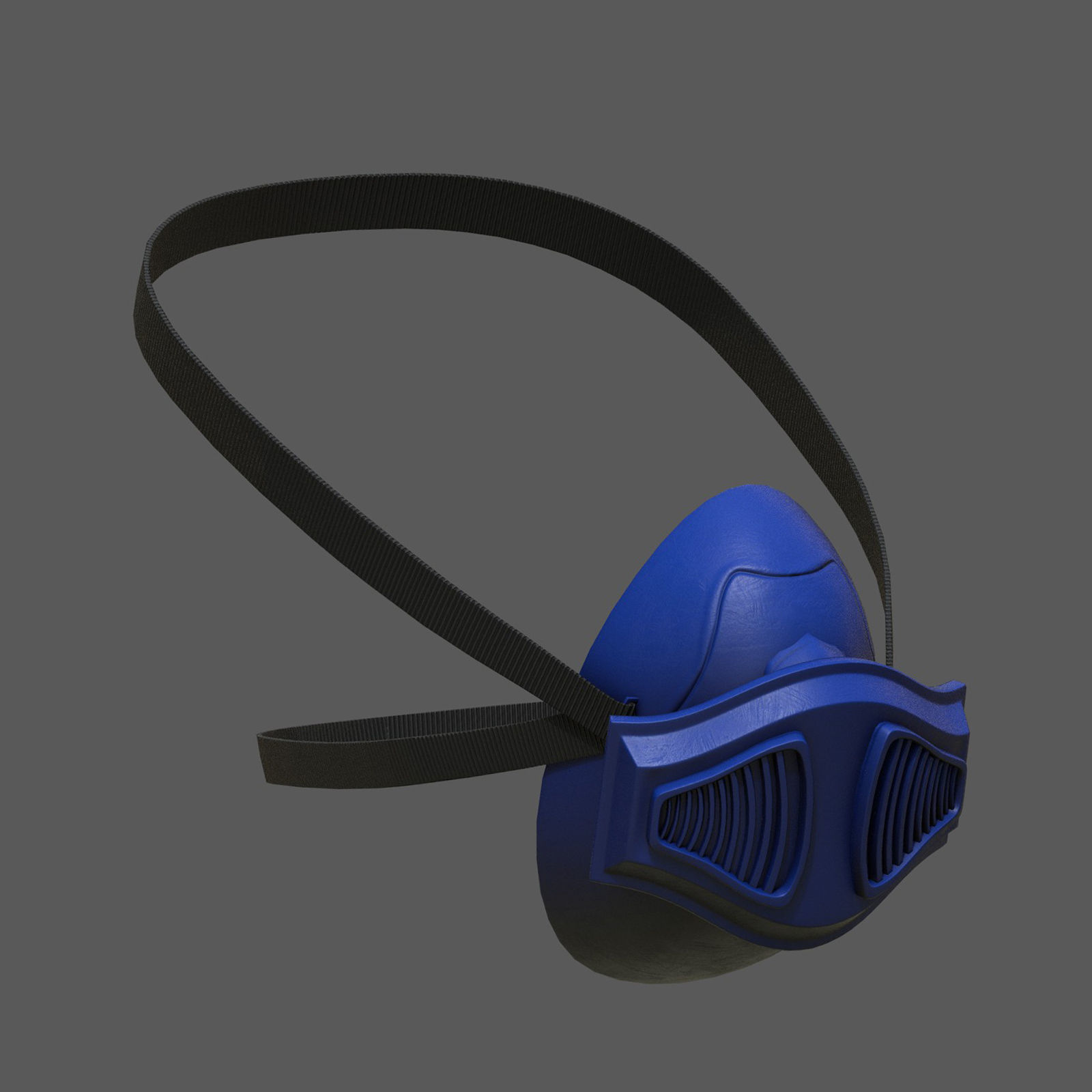 Gas mask helmet 3d plastic military combat protection Low-poly 3D model_2