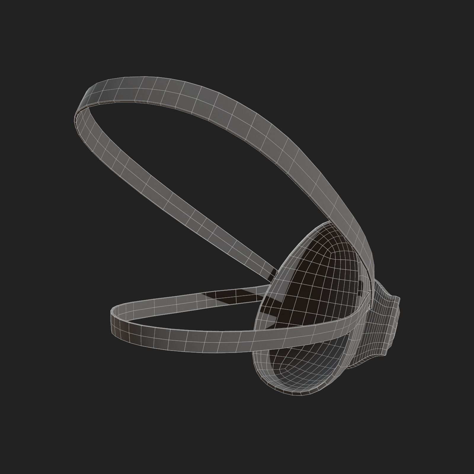 Gas mask helmet 3d plastic military combat protection Low-poly 3D model_10