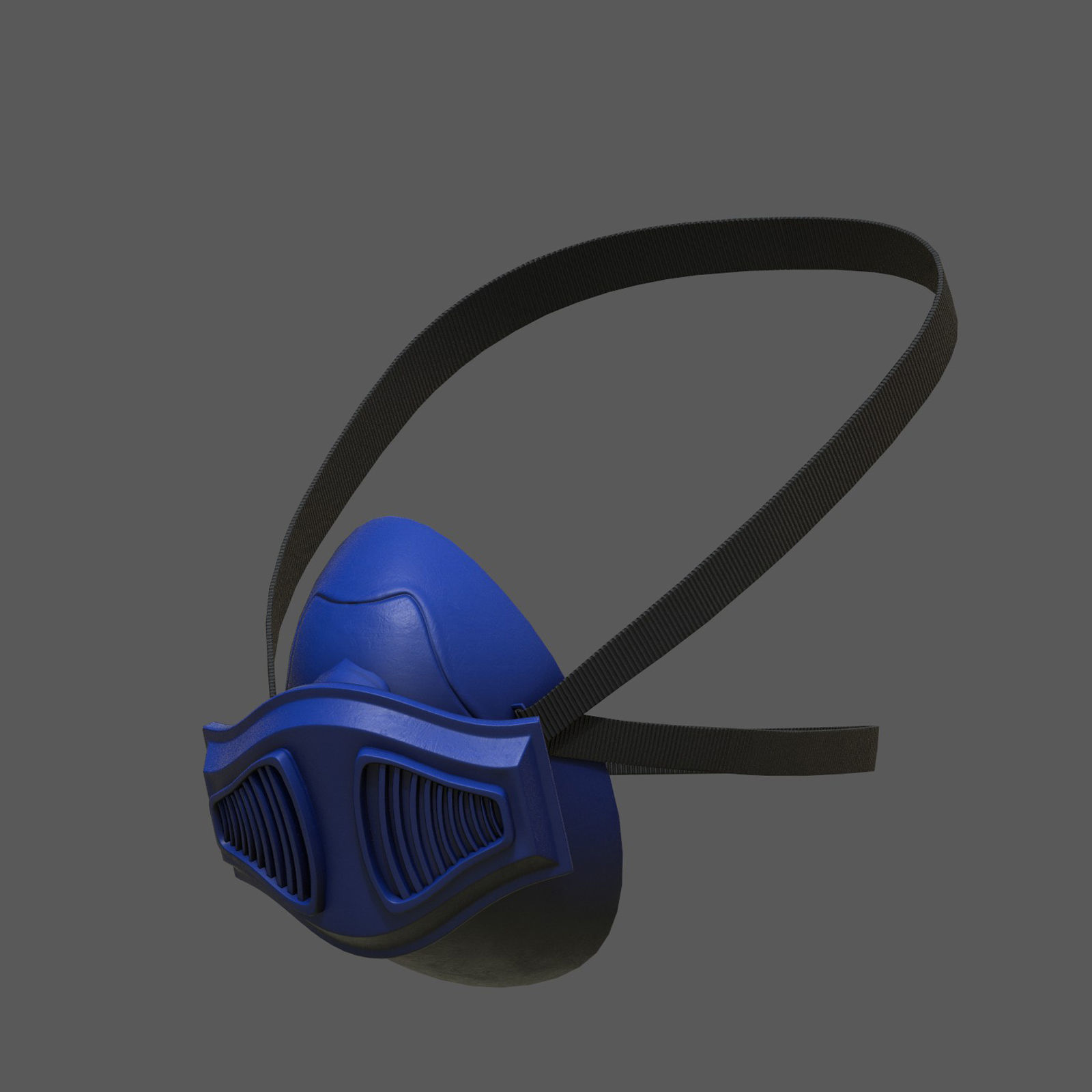 Gas mask helmet 3d plastic military combat protection Low-poly 3D model_6