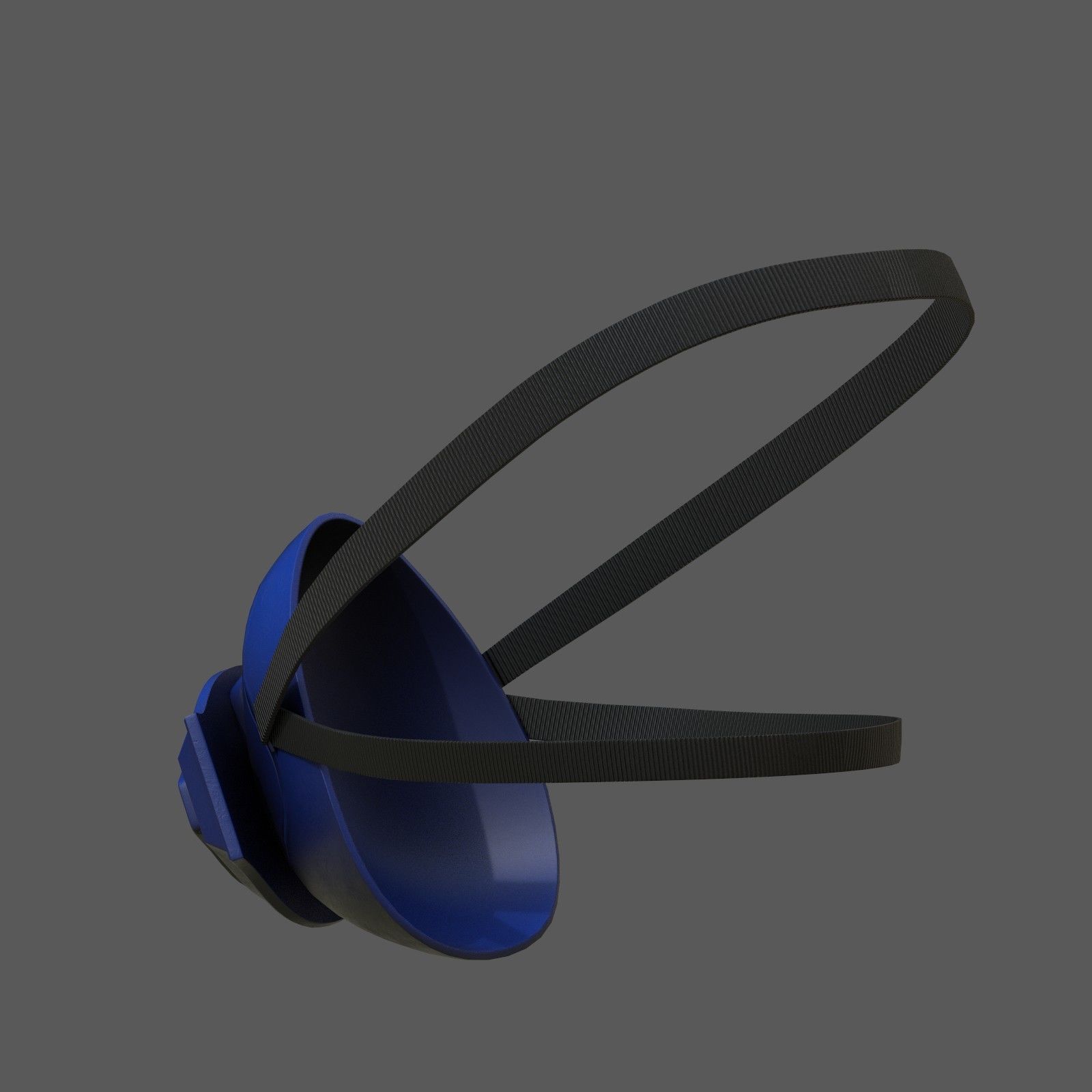 Gas mask helmet 3d plastic military combat protection Low-poly 3D model_3