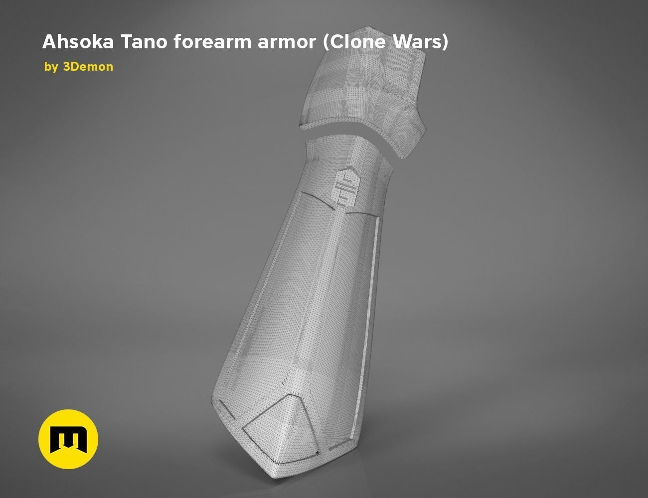 Ahsoka Tano Clone Wars Forearm Armor 3D print model_10