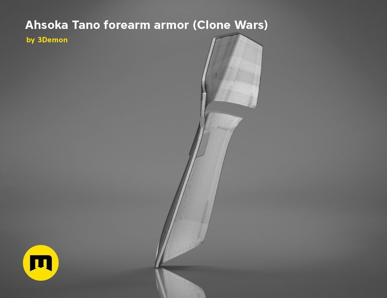 Ahsoka Tano Clone Wars Forearm Armor 3D print model_12