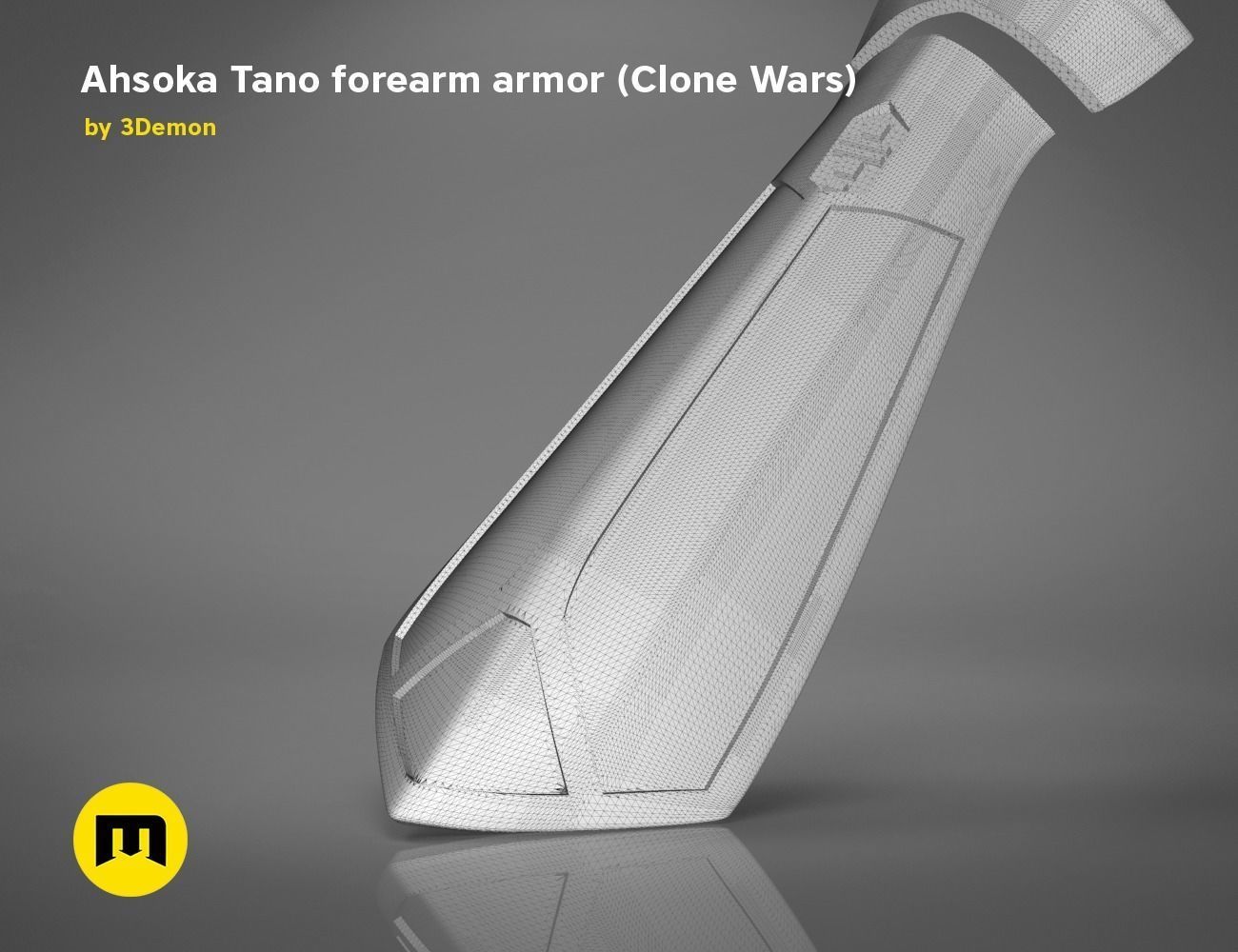 Ahsoka Tano Clone Wars Forearm Armor 3D print model_9