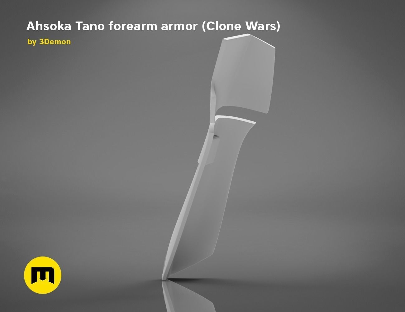 Ahsoka Tano Clone Wars Forearm Armor 3D print model_6
