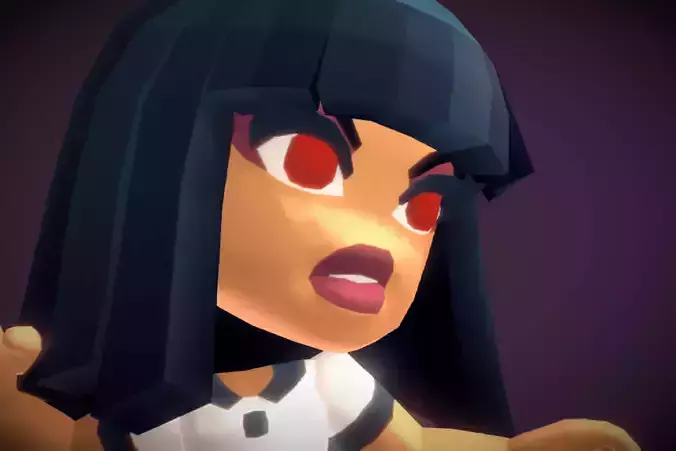 Kung Fu School Girl Kyoshi - Proto Series Low-poly 3D model