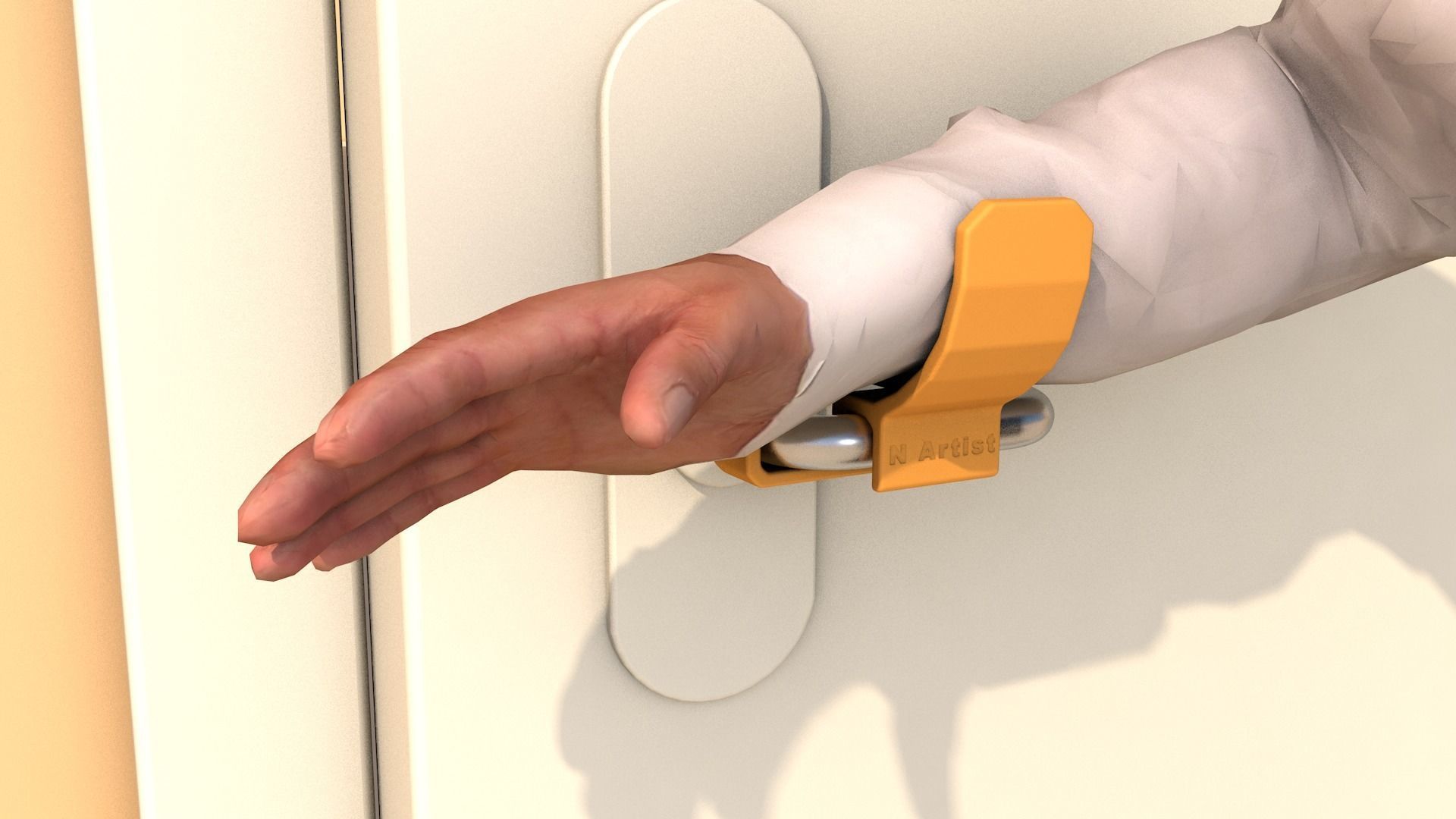 Door Opener - open door with your elbow - 3D print model 3D print model_7