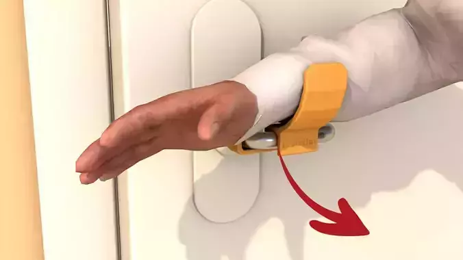 Door Opener - open door with your elbow - 3D print model 3D print model