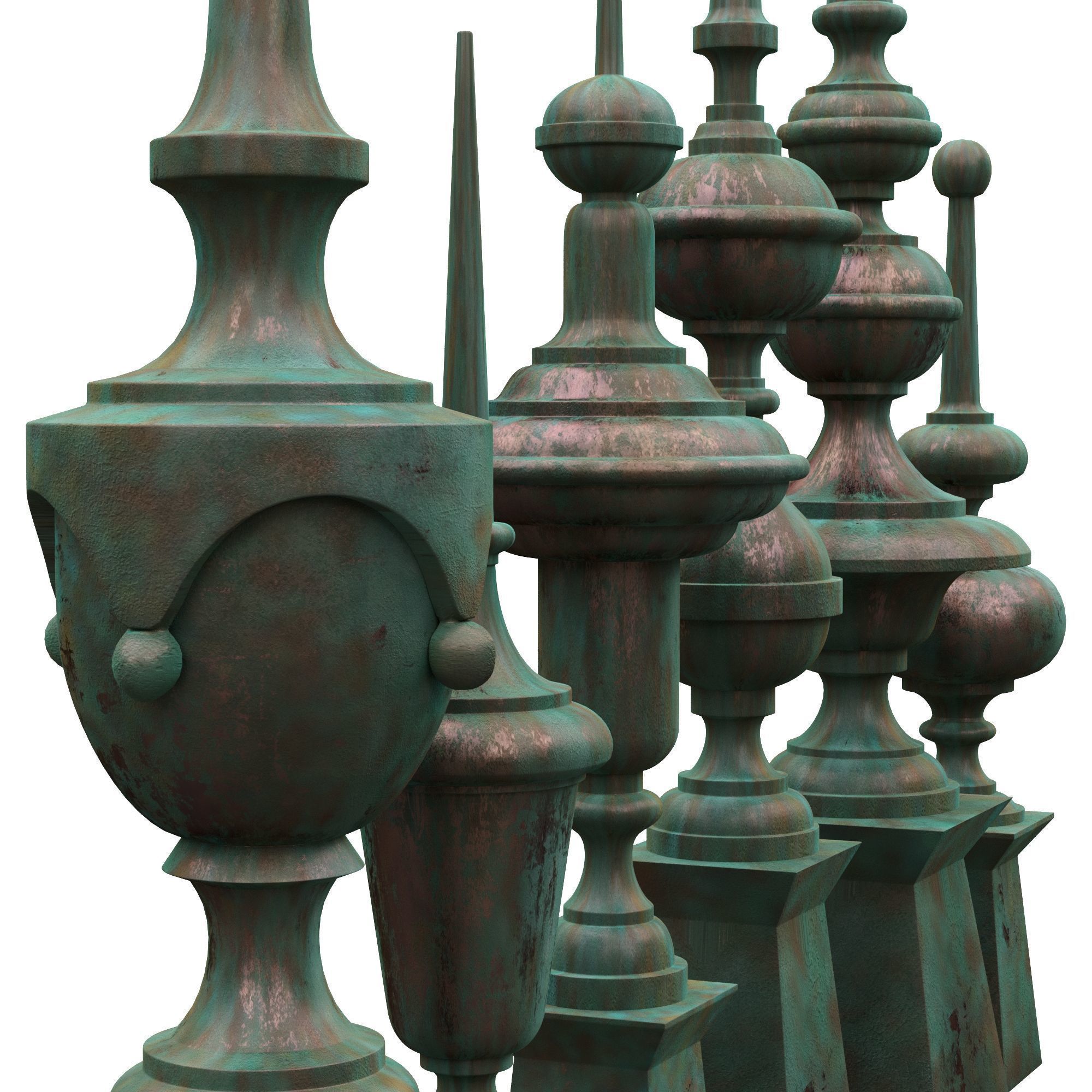 Architectural Metal Finials 0098 1318 3D model CGTrader
